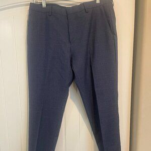 Hugo Boss Slim Fit Dress Pants Navy Microcheck 32R
